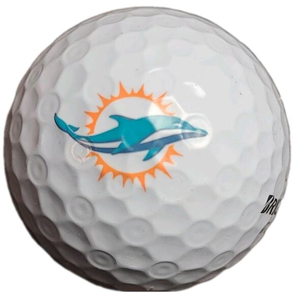 NFL Miami Dolphins Logo Golf Ball Bridgestone E-6 - Picture 2 of 4